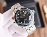 Super Copy Omega Seamaster Men Black Face Stainless Steel Strap Watch 41mm